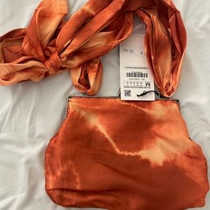 Tie dye satin purse